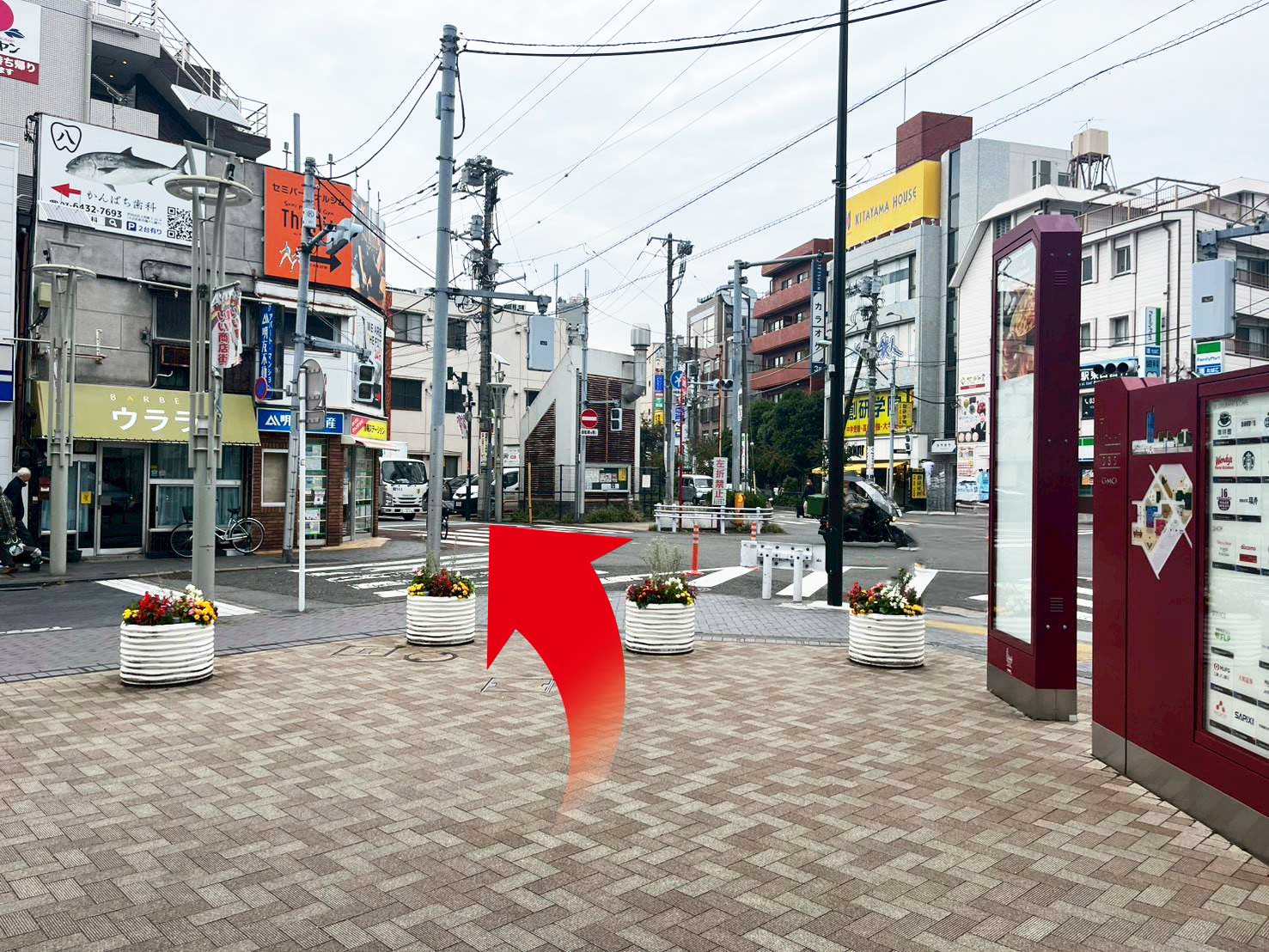 用賀駅北口からの道順